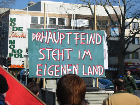 Koblenz:  Demonstration gegen den Irak-Krieg 2003